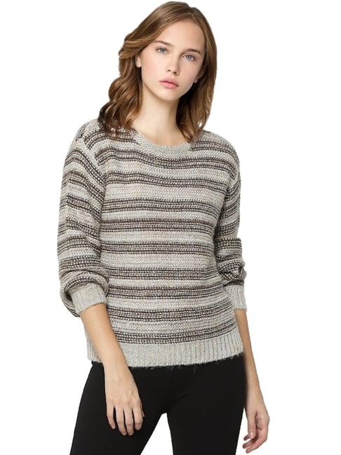 only grey striped pullover