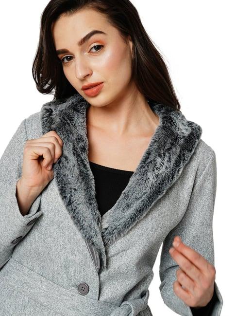 only grey textured coat