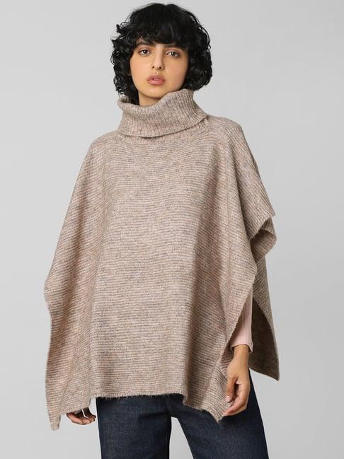 only light brown half sleeves poncho