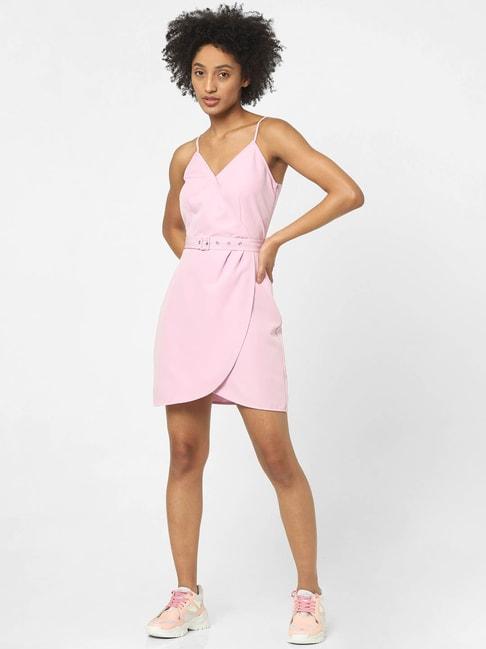 only light pink regular fit dress