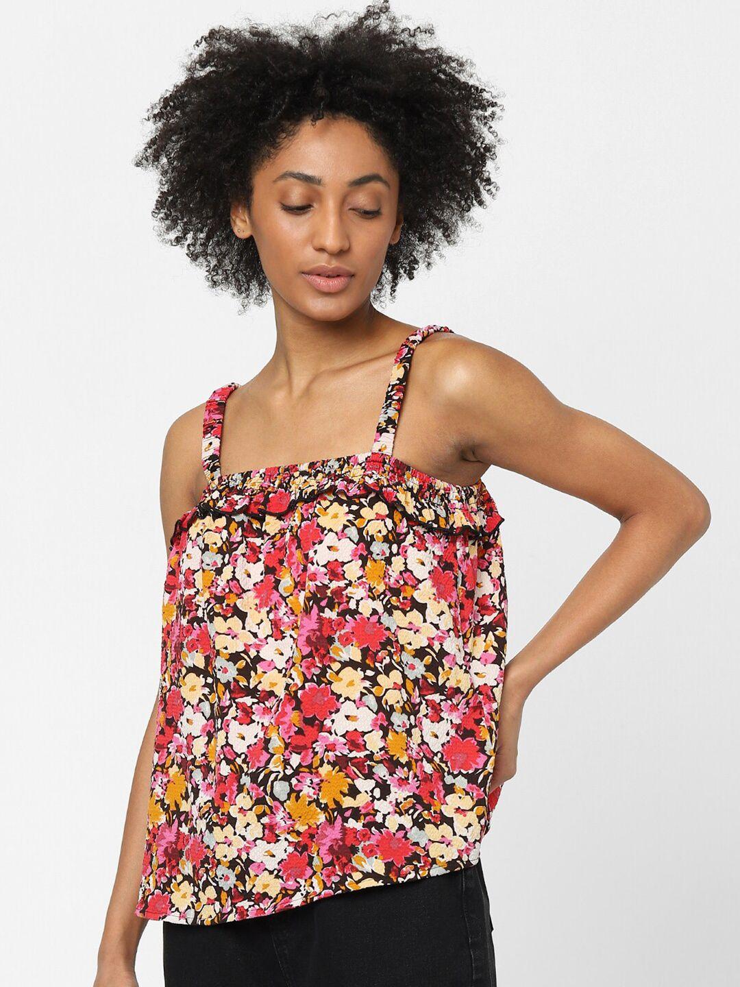 only multi-coloured floral print top