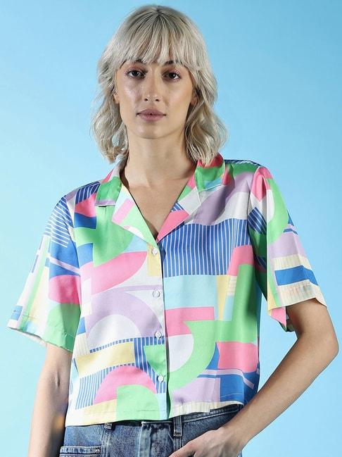 only multicolor printed shirt