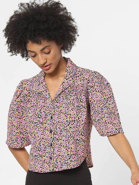 only multicolored floral print shirt