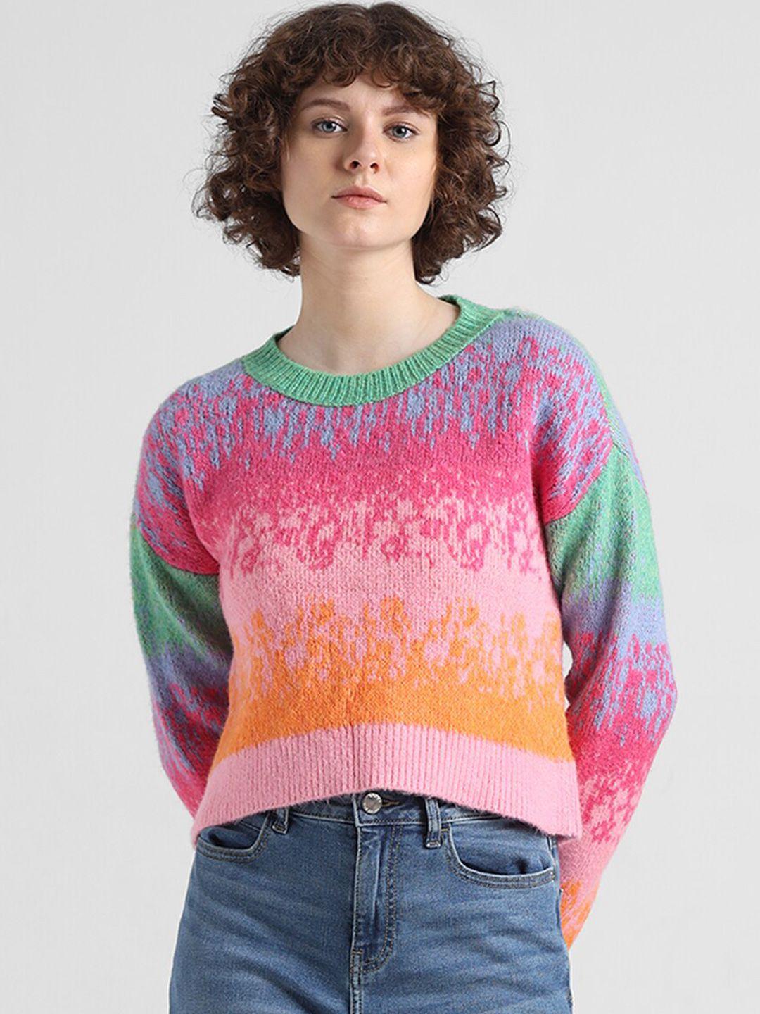 only onllottie printed pullover sweater