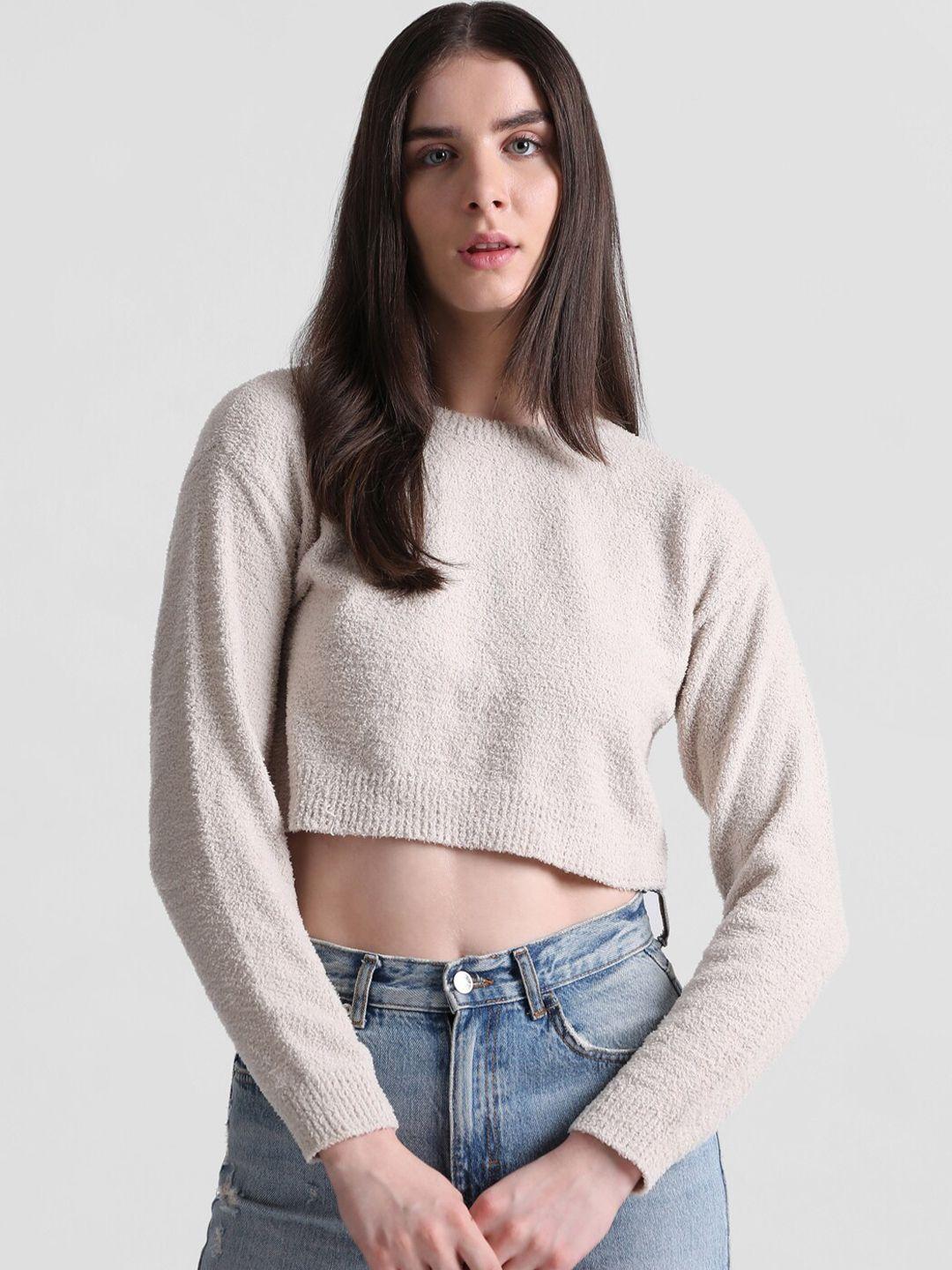 only onlsoft ls o-neck long sleeves crop pullover
