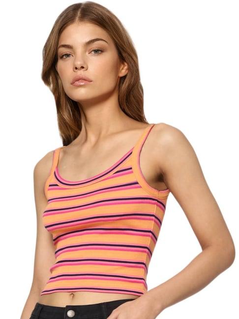only orange striped top