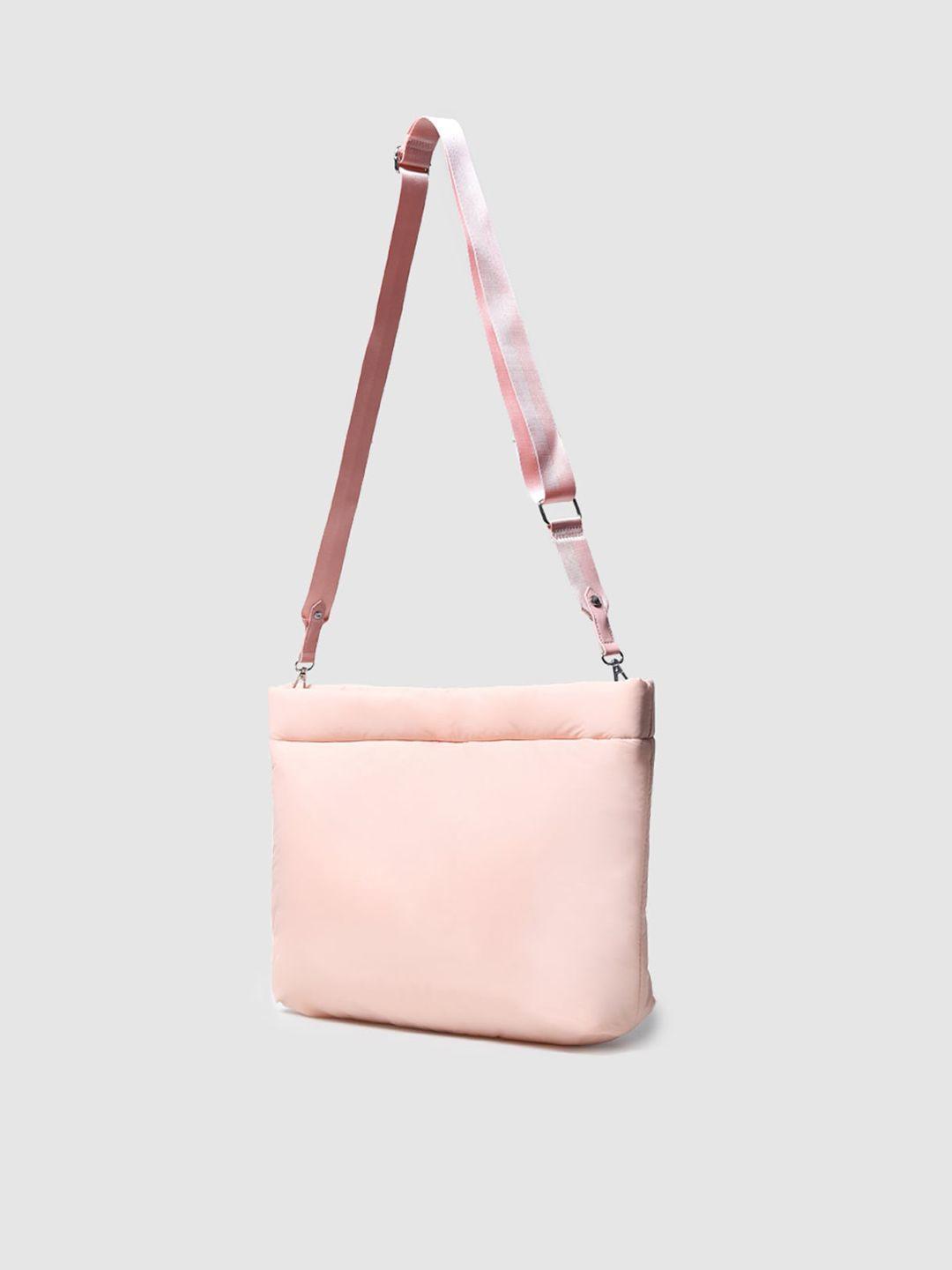 only peach-coloured oversized shopper tote bag