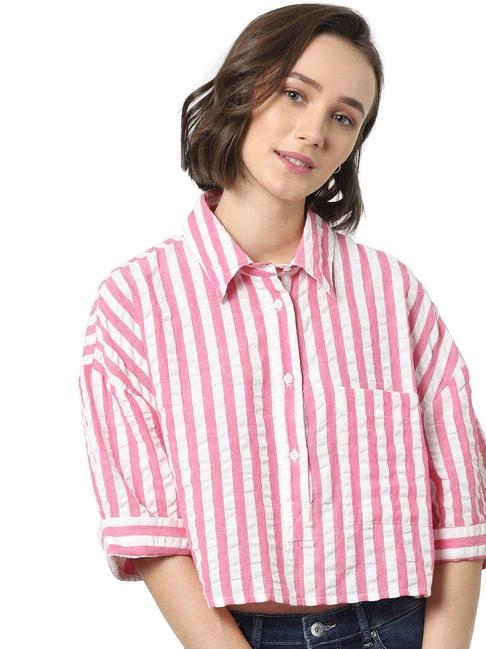 only pink & white striped shirt