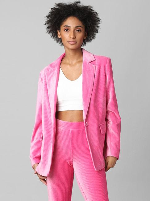 only pink full sleeves blazer