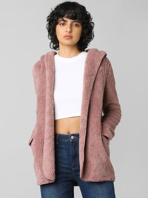 only pink hooded coat