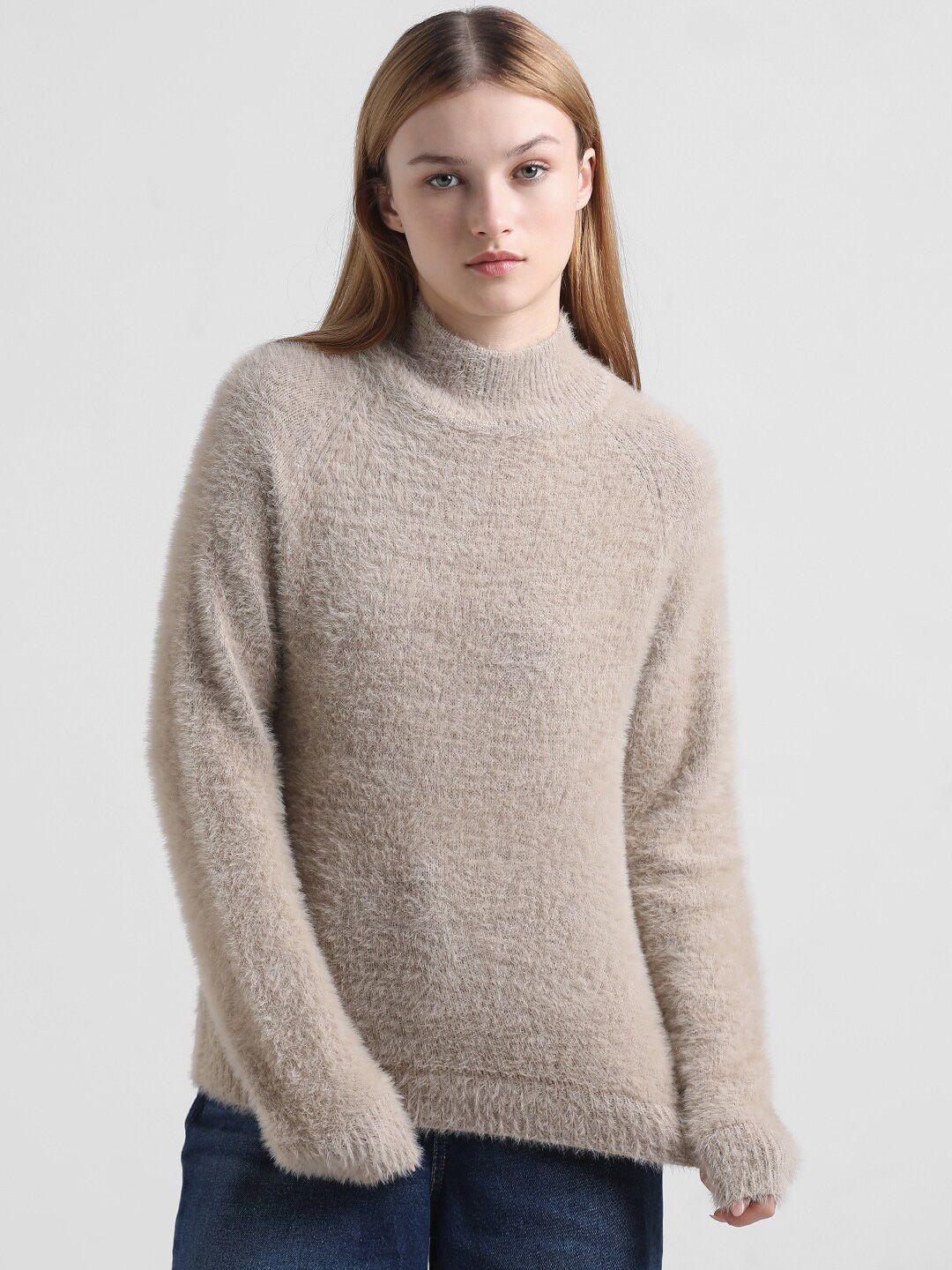only pullover with fuzzy detail