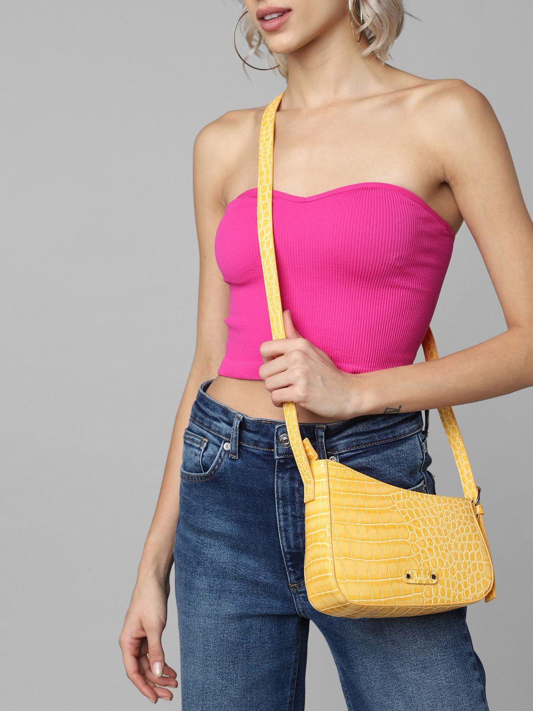 only textured structured sling bag