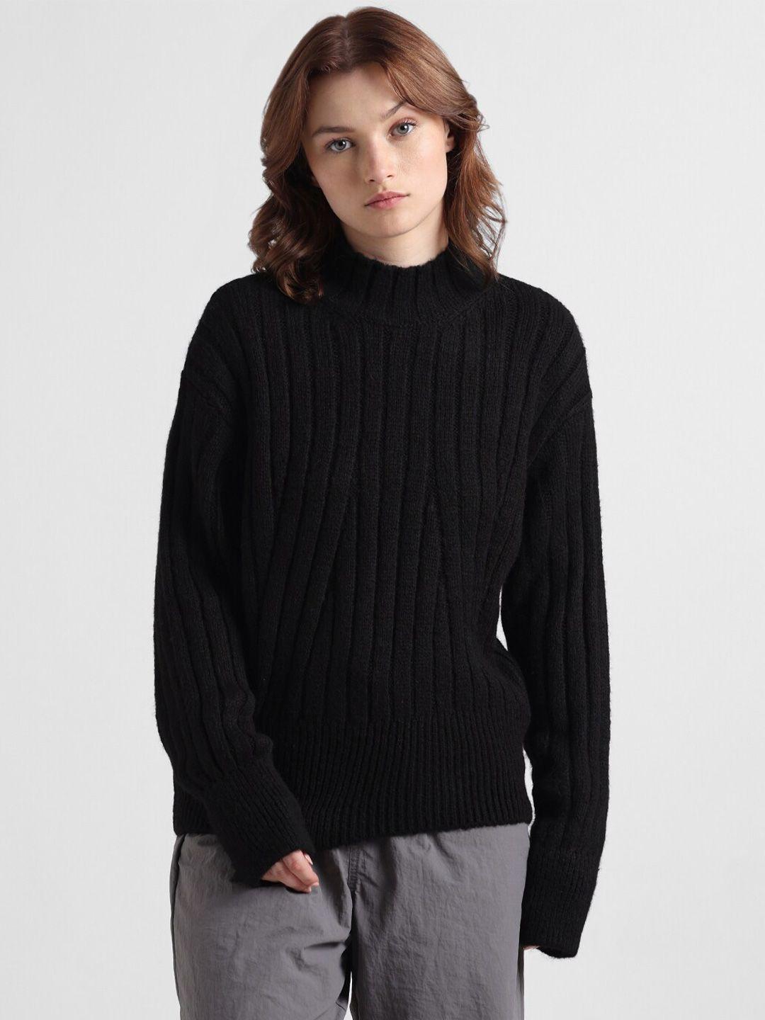 only turtle neck cable knit pullover