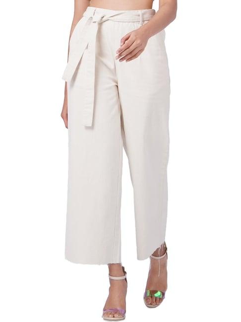 only white cotton culottes