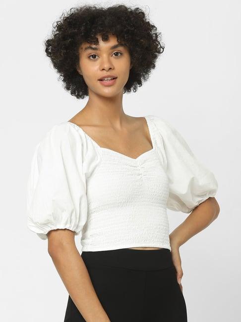 only white slim fit top