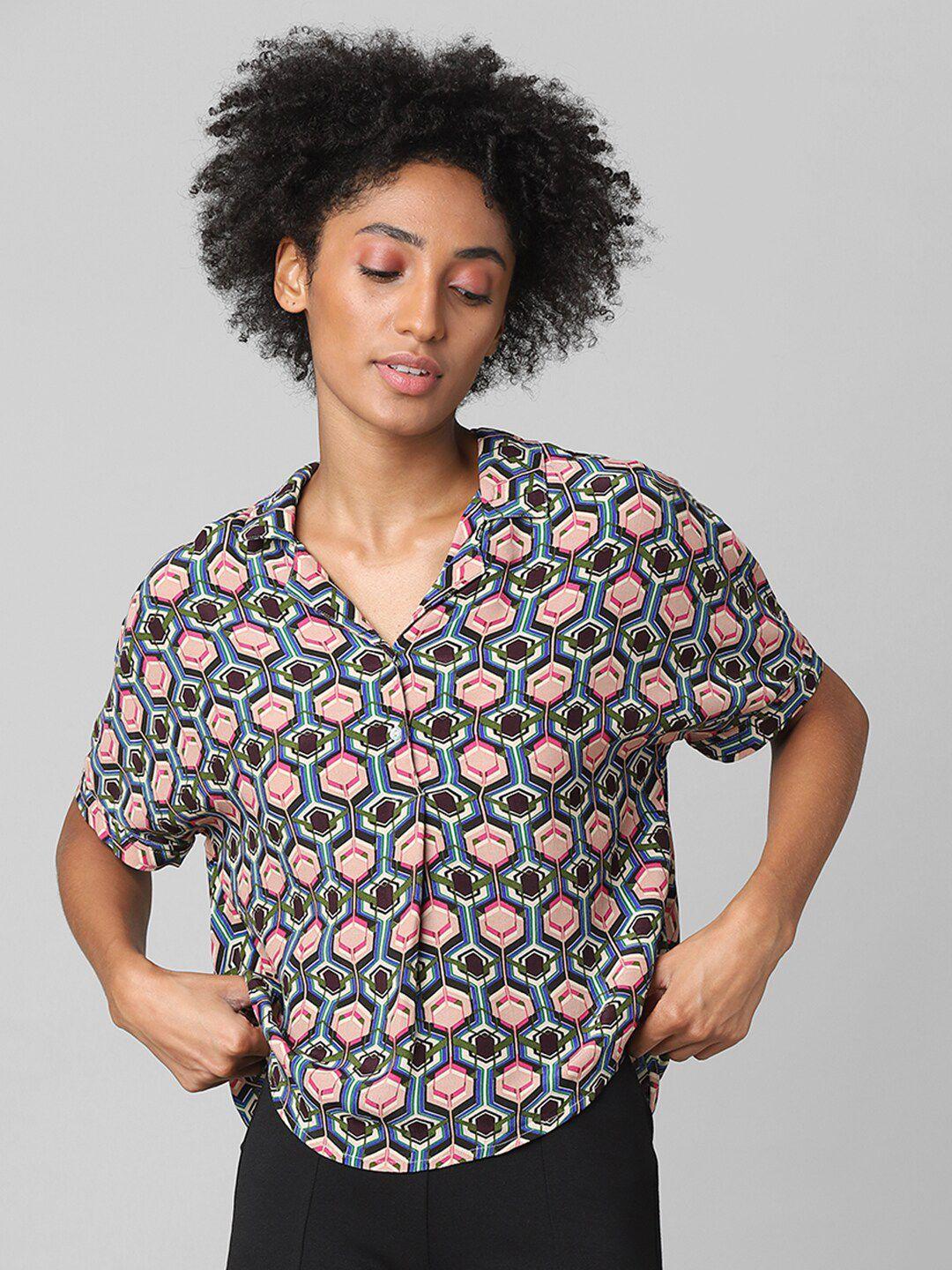 only women multicoloured printed casual shirt