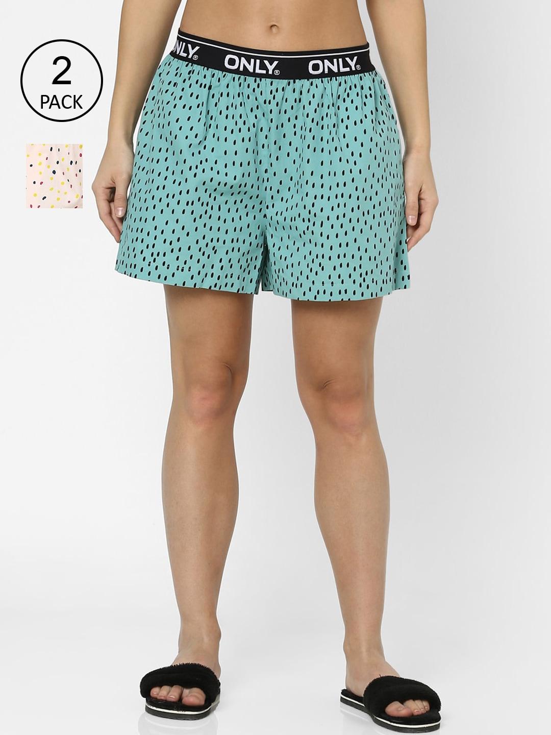 only women pack of 2 printed lounge shorts 218881102