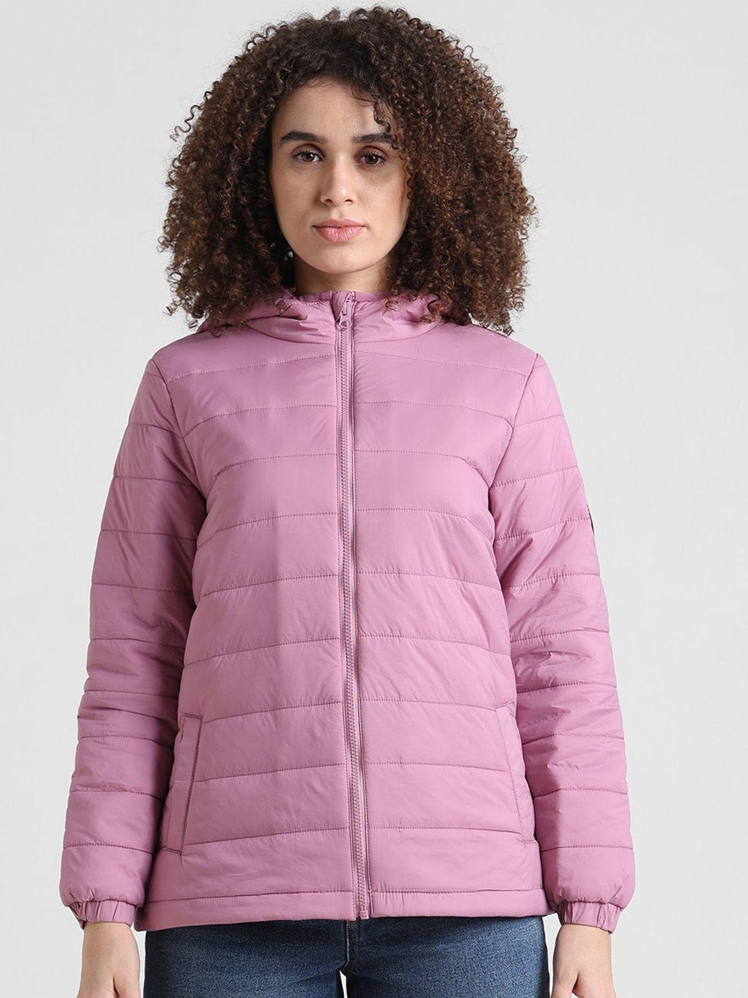 only women pink padded jacket