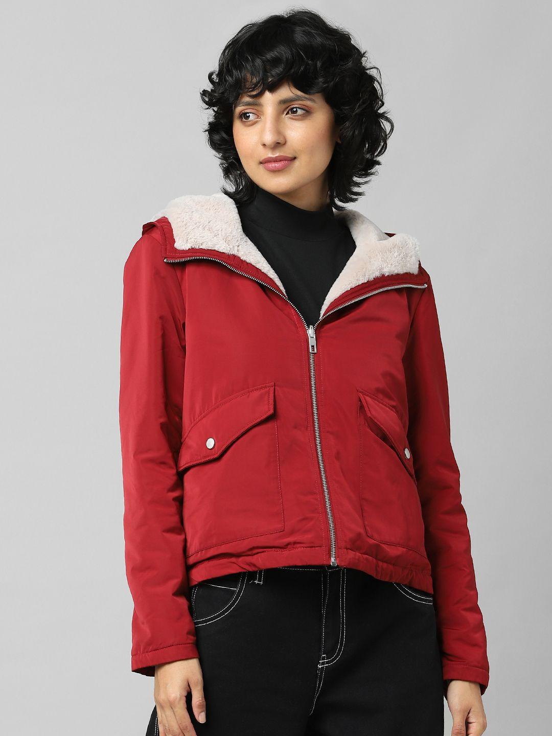only women red reversible tailored jacket