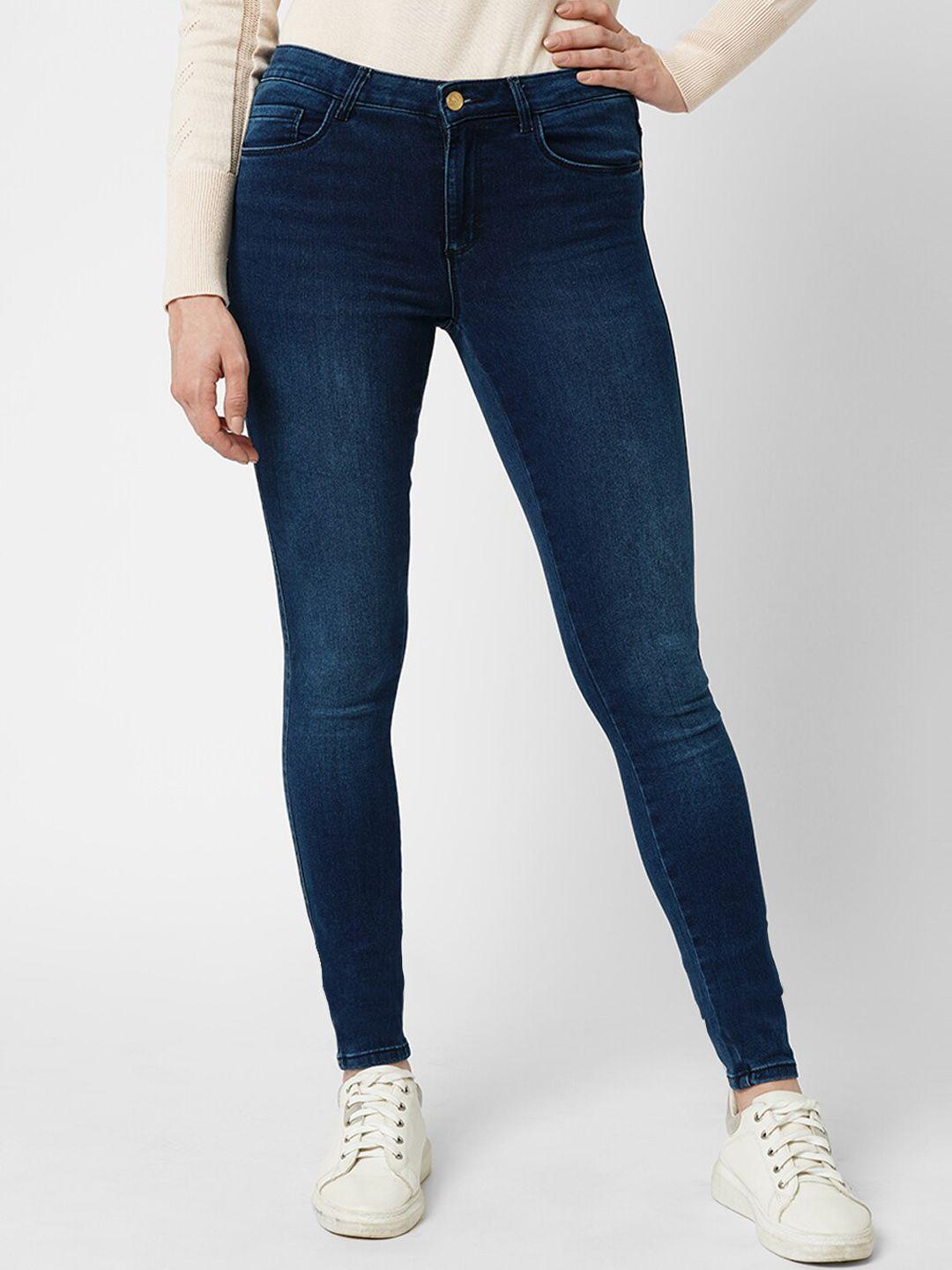 only women skinny fit high-rise light fade stretchable jeans