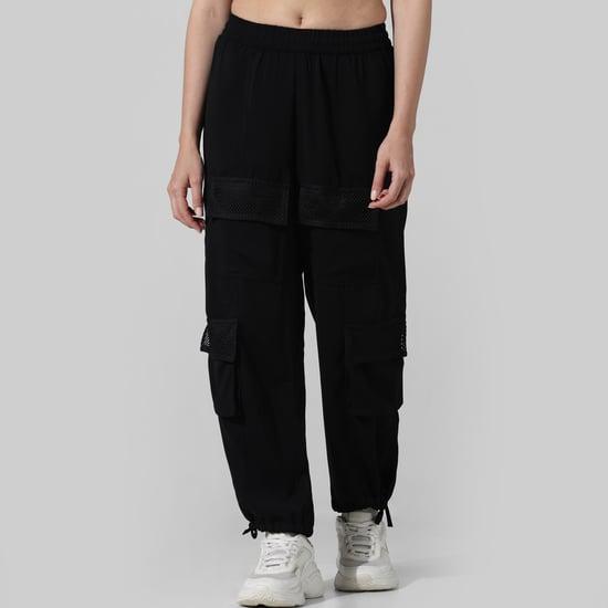 only women solid cargo joggers