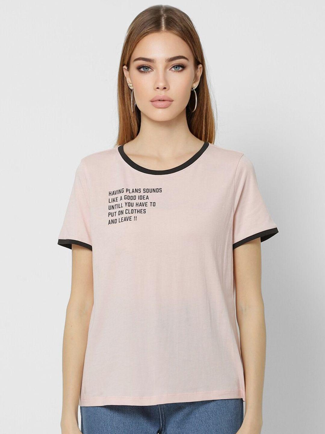 only women typography printed cotton t-shirt