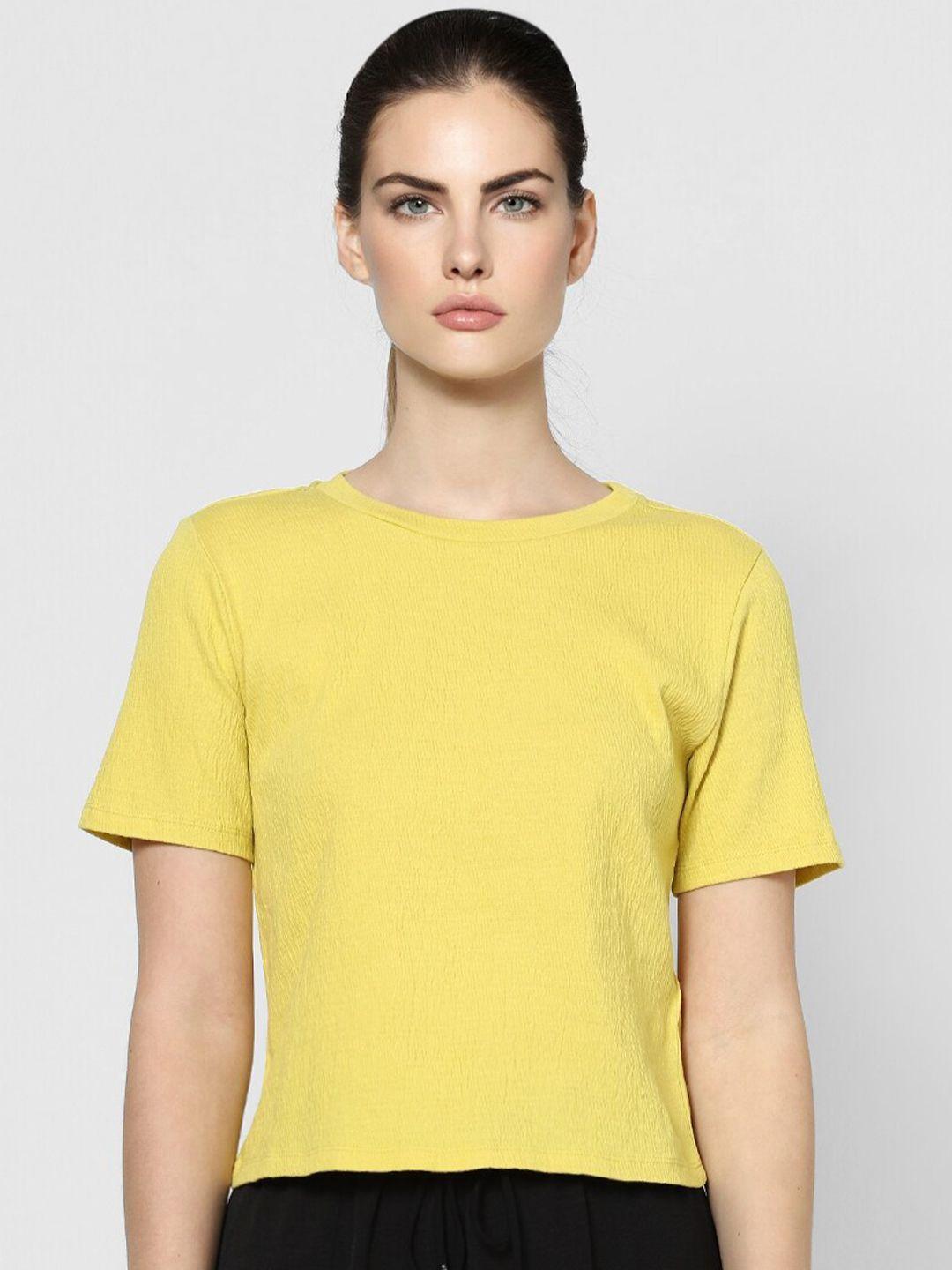 only women yellow t-shirt