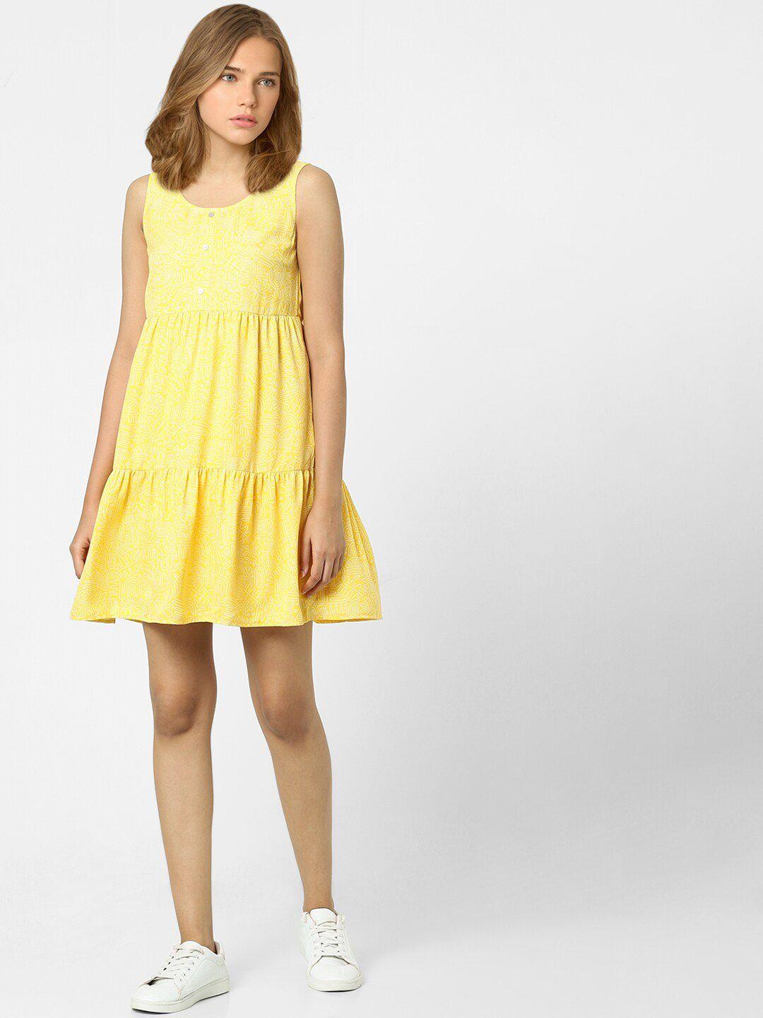 only yellow & white dress