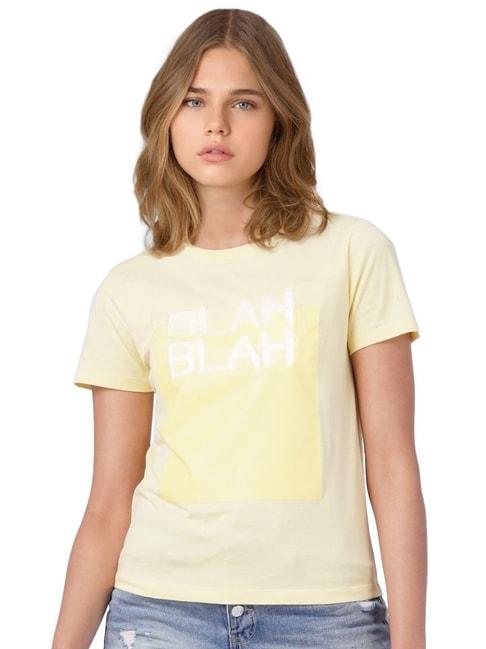 only yellow graphic print t-shirt