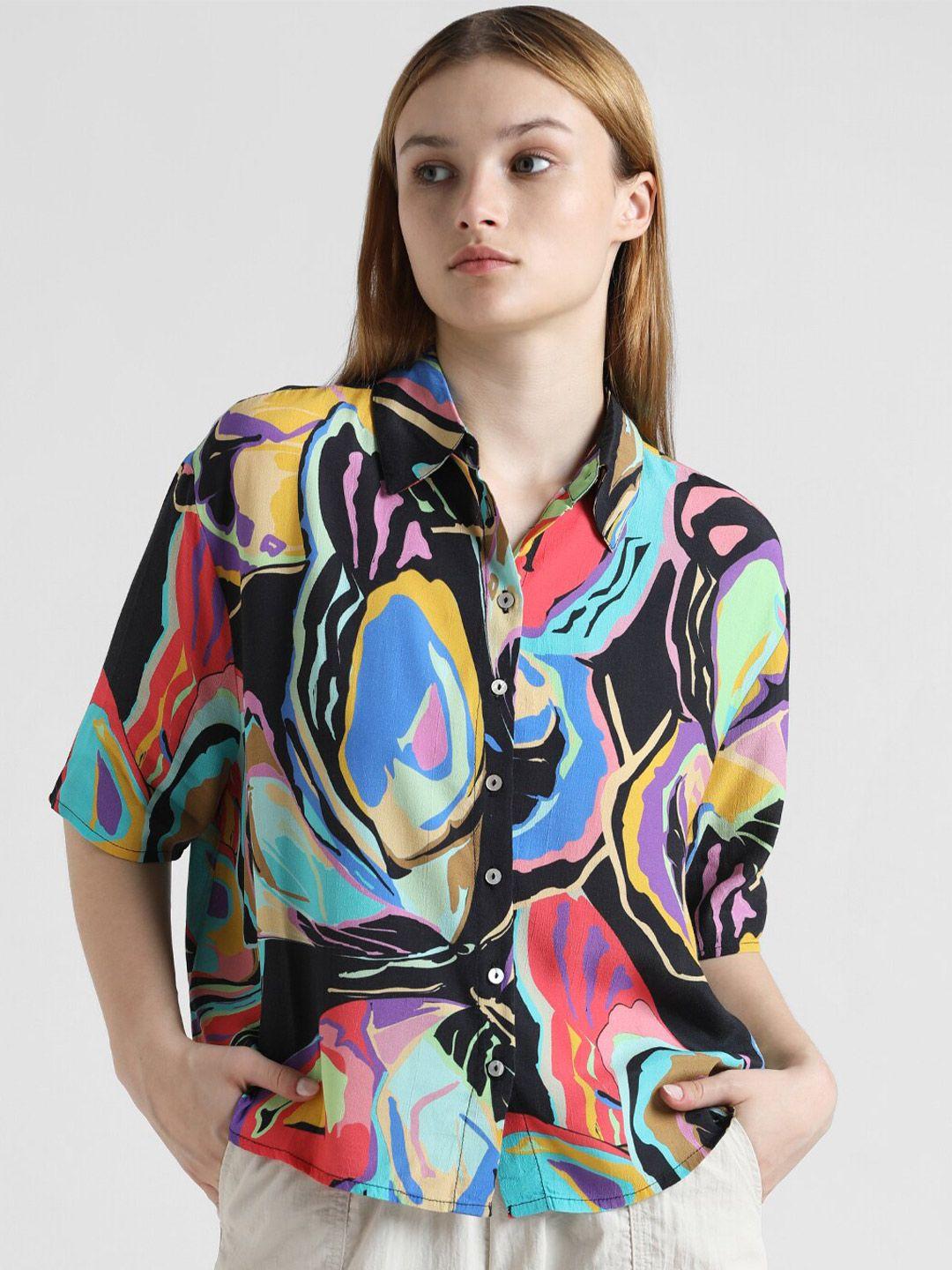 only abstract printed casual shirt