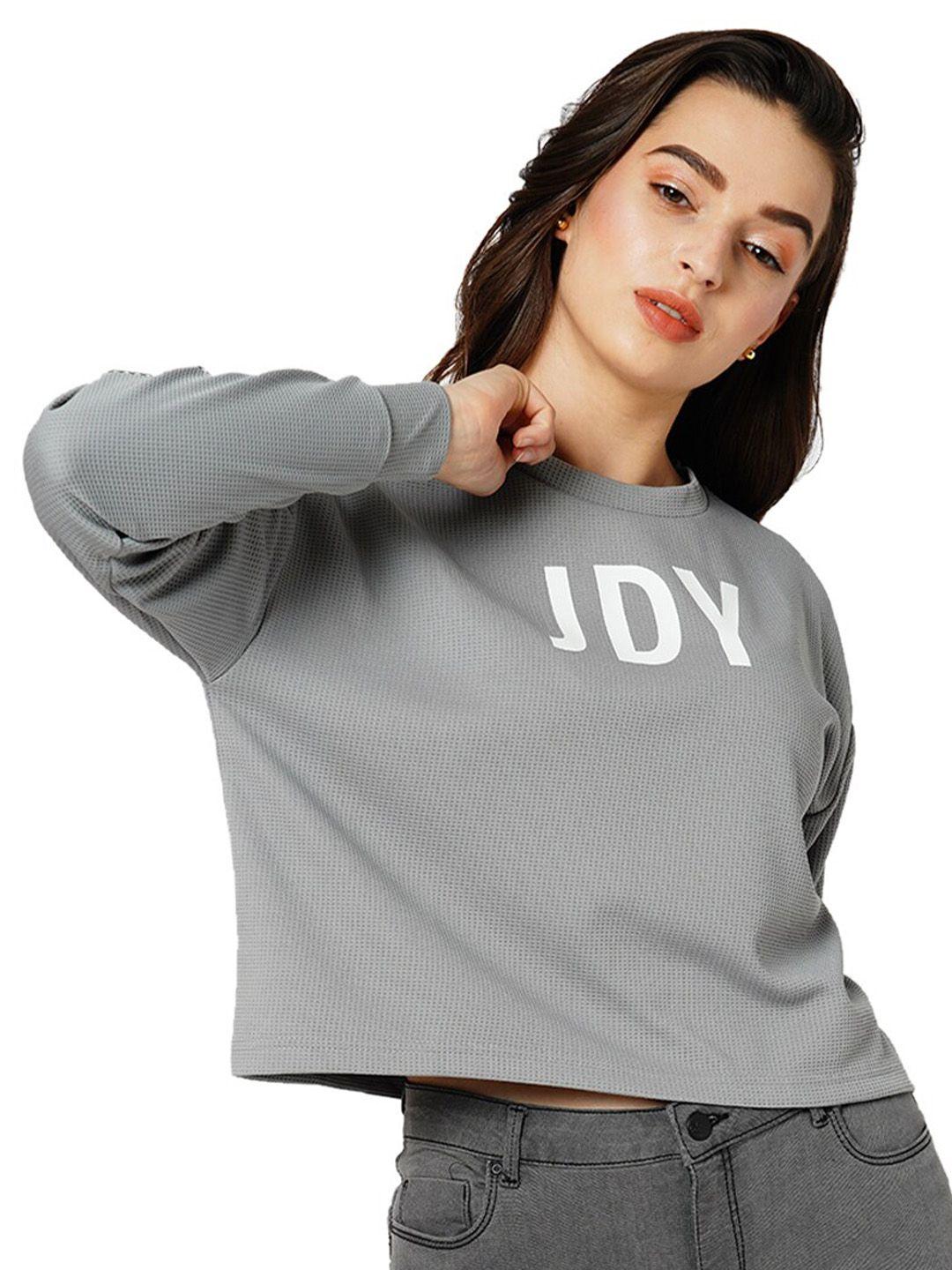 only alphanumeric printed round neck pullover sweatshirt