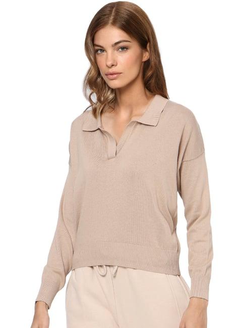 only beige full sleeves pullover