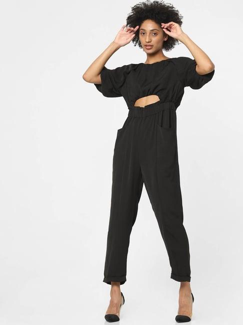 only black full length jumpsuit