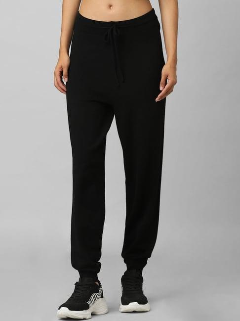 only black high rise joggers