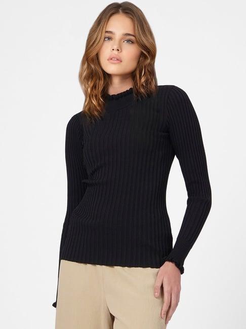only black regular fit pullover
