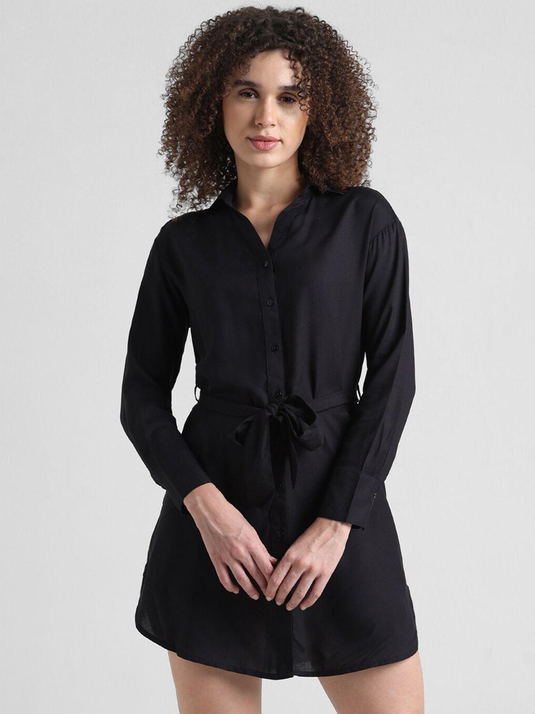 only black shirt dress