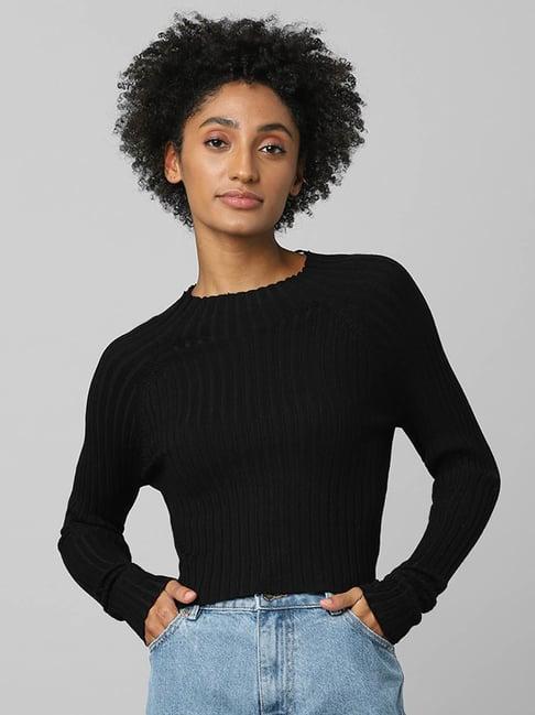 only black slim fit pullover