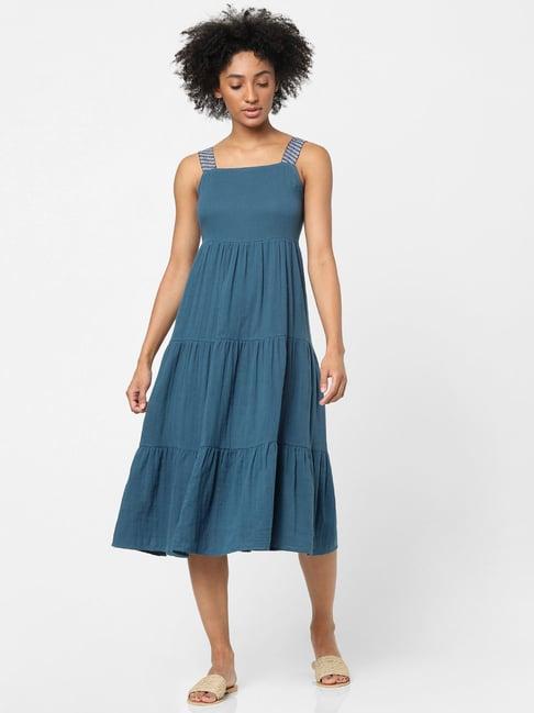only blue regular fit dress