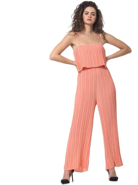 only blush pink regular fit jumpsuit