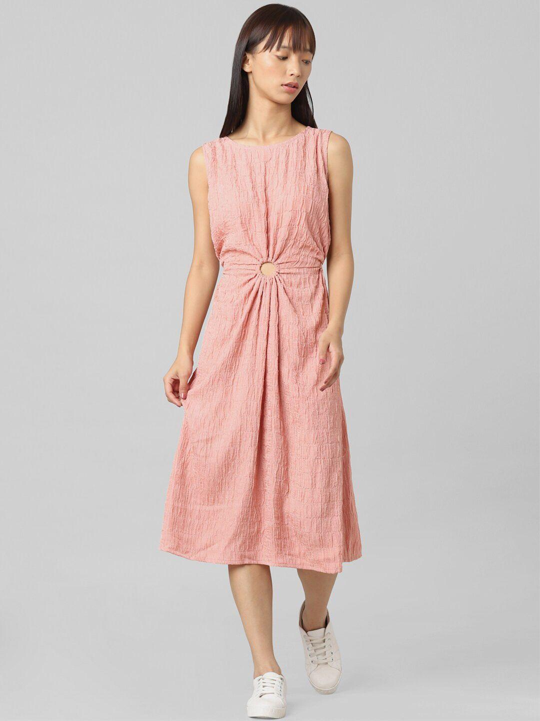 only boat neck a-line midi dress