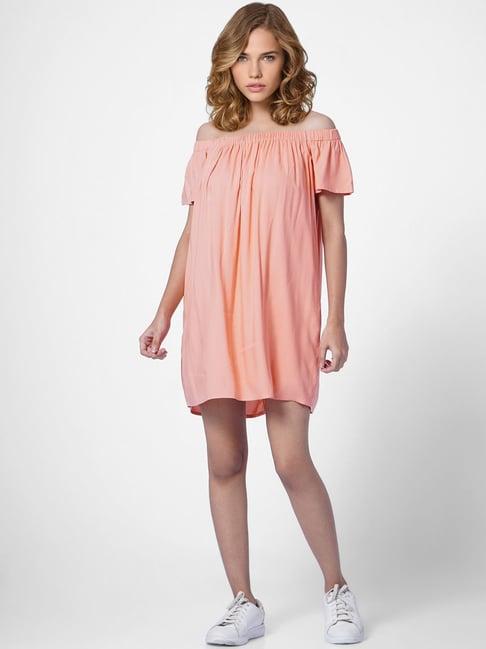 only coral regular fit shift dress