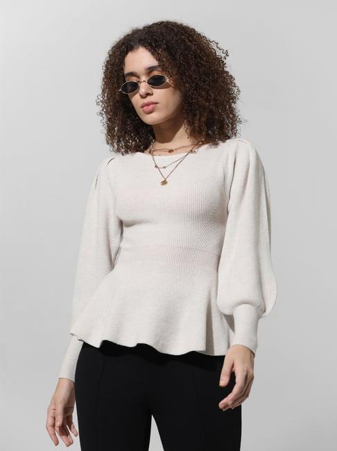 only cream relaxed fit pullover