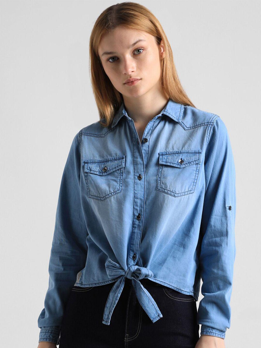 only denim opaque casual shirt