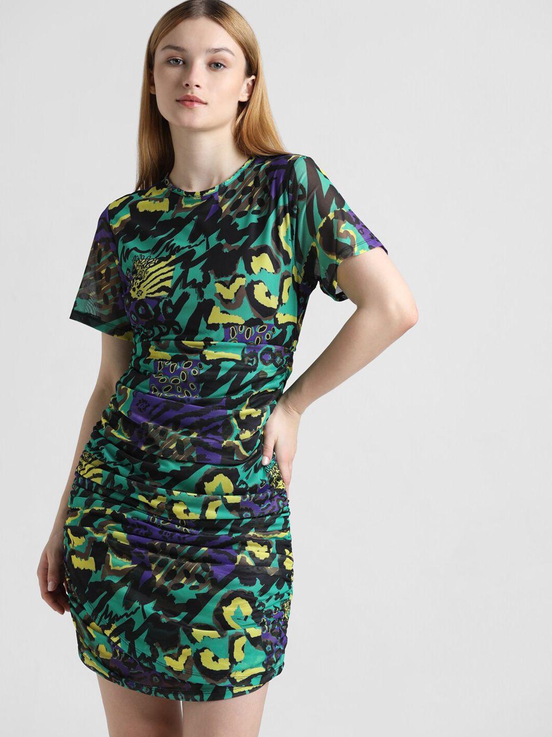 only floral print sheath mini dress