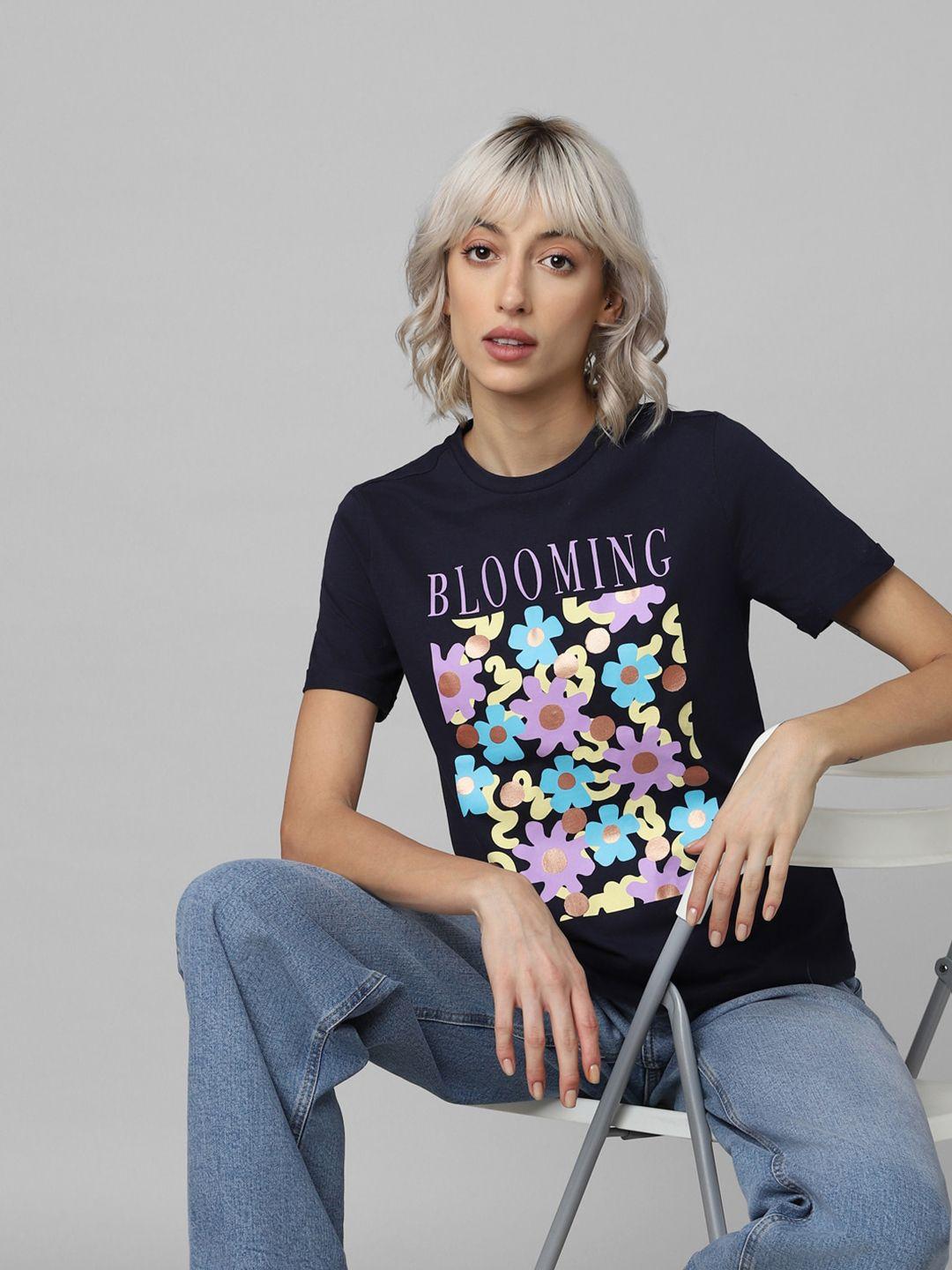 only floral printed cotton t-shirt