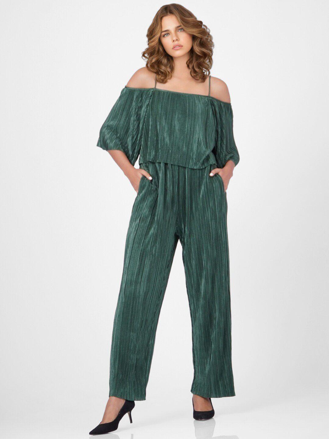 only green basic jumpsuit
