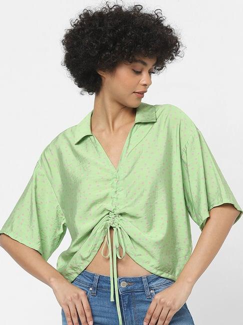 only green printed top