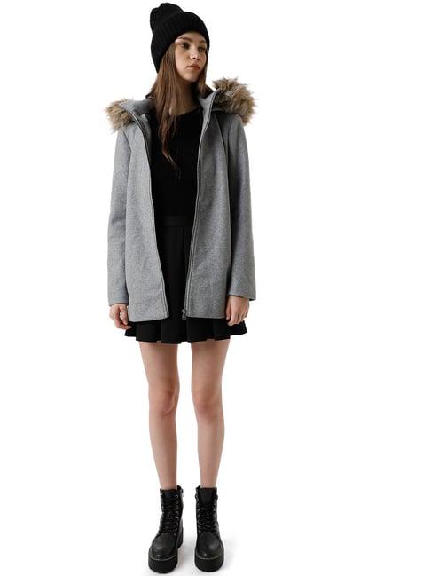 only grey textured coat