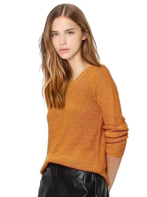 only inca gold textured pullover