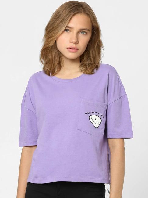 only lavender regular fit t-shirt